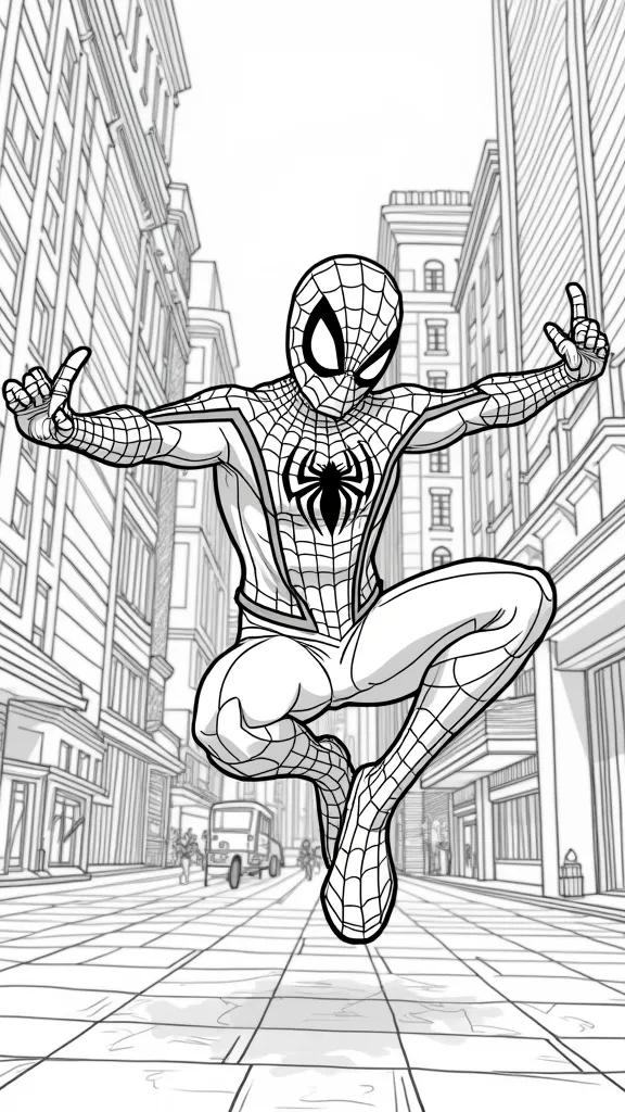 Spiderman de ninguna manera para colorear en casa